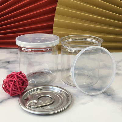 2oz-8oz Capacity Plastic Jars With Plastic Lid And Pressure Sensitive Sealing