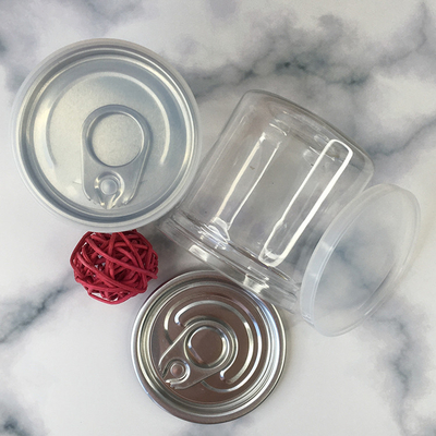 Transparent Plastic Jars With Aluminum Foil Seals For Storage