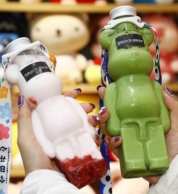 Double Wall Square Round Reusable Bubble Tea Bottles With Handle