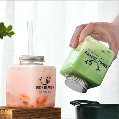 Screw On Lid Bubble Tea Jugs For Milk Tea Chains