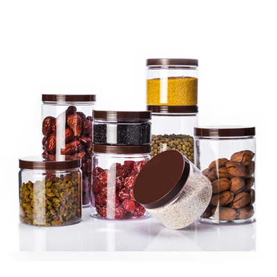 Convenient Plastic Jar With Smooth Surface For Dry Fruits Storage
