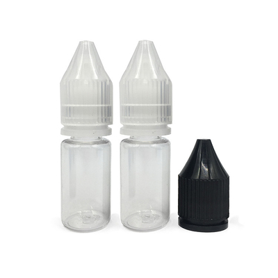 Customized Logo Printed Transparent PET Plastic Bottles For E Liquid