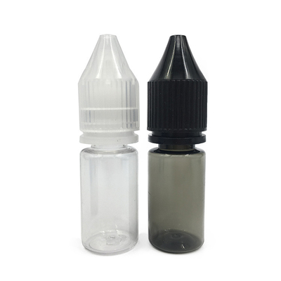 Customized Logo Printed Transparent PET Plastic Bottles For E Liquid