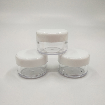 Smooth Surface Plastic Cosmetic Jar 10ml 15ml 30ml 60ml 80ml 100ml 120ml 150ml With Transparent Design