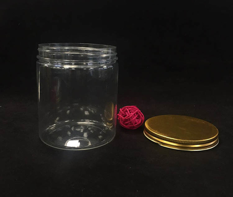 Custom Label Plastic Jar for Spices Wide Plastic Jars clear Plastic Jar with Lid in Stock