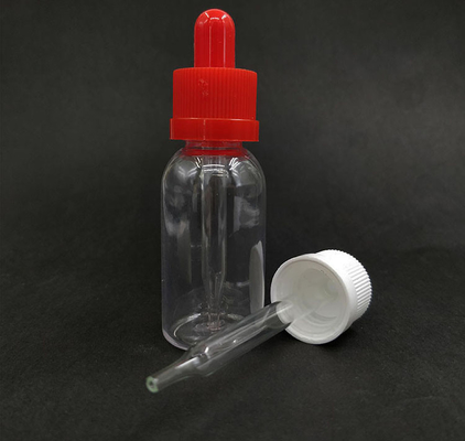 Clear PET Childproof Round Screw Cap E Liquid Bottle For E Juice Packaging With Screen Printing