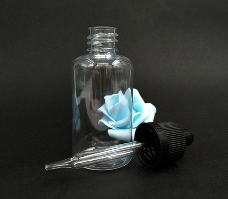 Customized Transparent Liquid Dropper Bottle /  E Liquid Bottle With Printing Color