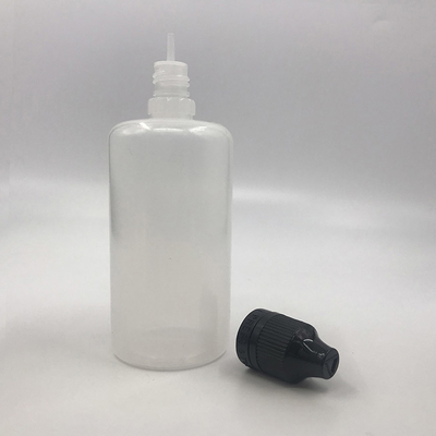 Customized Screen Printed Round PET E Liquid Bottles Spill Proof With Childproof Caps
