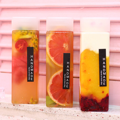 Leak Proof Reusable Clear Bubble Tea Jugs With 0.5KG Capacity