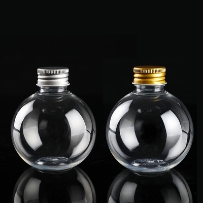Crystal Clear Plastic Bottles With Modern Square Round Design