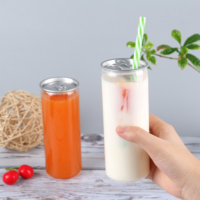 Customizable Clear Plastic Insulation Milk Tea Bottles With Screw On Lid