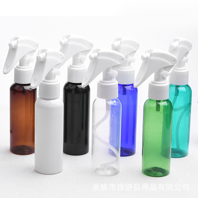 Customizable Pink Clear Plastic Bottle / Pump Action PET Bottle For Cosmetic Dispensing
