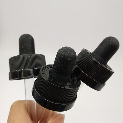 10ml Cap Type Dropper Dispenser Bottles Transparent Black Customize