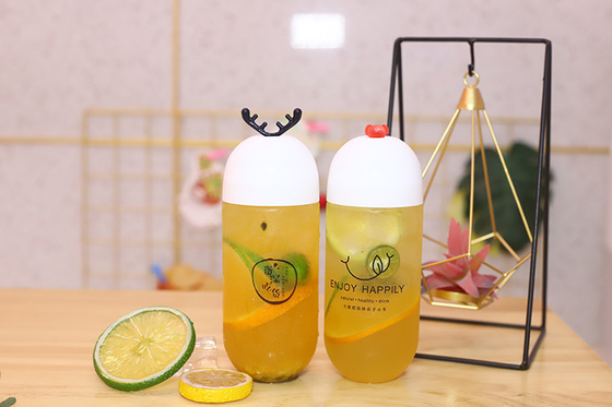 custom Leak Proof 250ml Plastic Juice Bottles With Screw On Lids