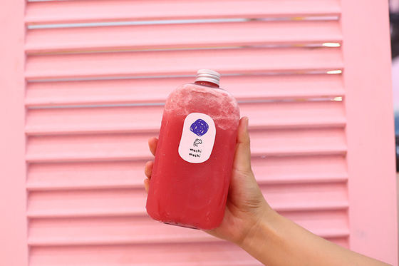 Square And Round Clear Drink Milk Tea Bottles With Leak Proof Screw On Lids