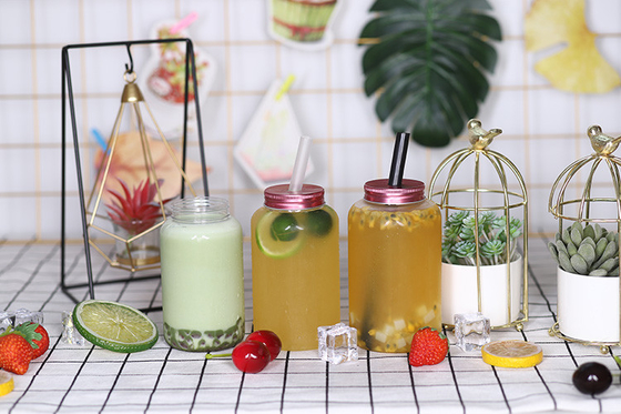 Handle Milk Tea Bottles Leak Proof Durable For Plastic Packaging Needs