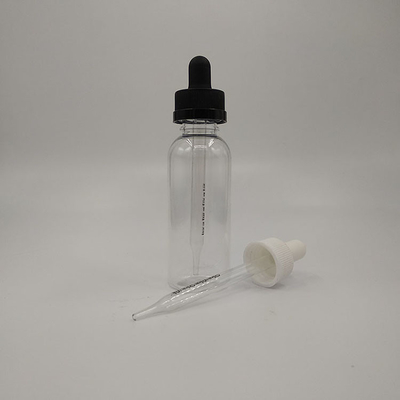 Black Transparent Glass Dropper Bottles with Screw Cap for Liquid in Various Ml 10-120