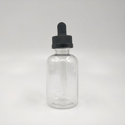 Black Transparent Glass Dropper Bottles with Screw Cap for Liquid in Various Ml 10-120