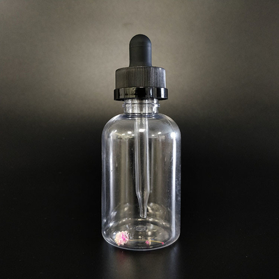 Black Transparent Glass Dropper Bottles with Screw Cap for Liquid in Various Ml 10-120