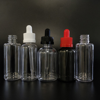 Black Transparent Glass Dropper Bottles with Screw Cap for Liquid in Various Ml 10-120