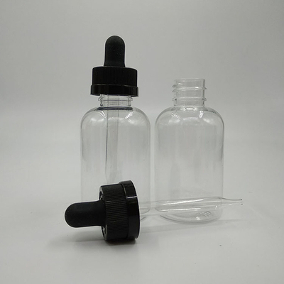 Transparent Black Screw Cap Plastic Dropper Bottles for Accurate Measurements