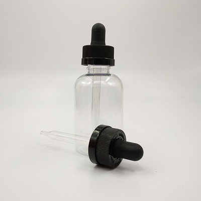 Transparent Black Screw Cap Plastic Dropper Bottles for Accurate Measurements
