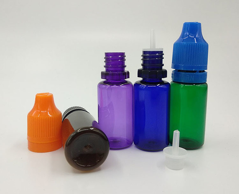 Customizable Logo Printed PET E Liquid Bottle / Liquid Dropper Bottle With Screw Cap