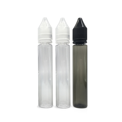 Transparent Screen Printed Glass Round Bottle For E Liquids