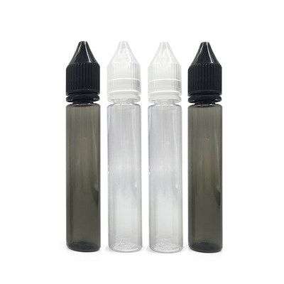 Transparent Screen Printed Glass Round Bottle For E Liquids