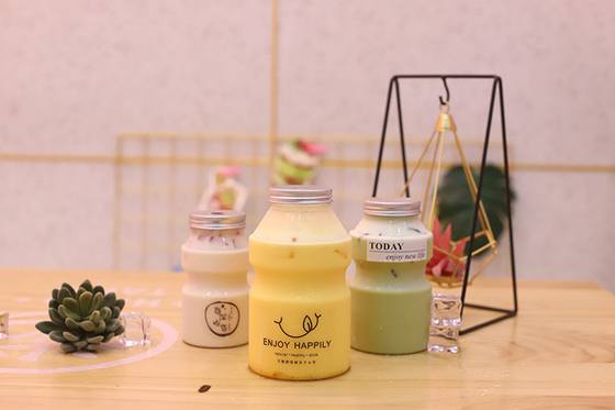 Convenient Medium Milk Tea Bottles With Screw On Lid 0.5kg Capacity