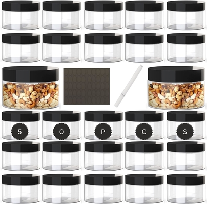 Wholesale Customization Wide Mouth Plastic Jars Plastic Colored Jars with Lid clear Plastic Jars with Lids with Spot Goods