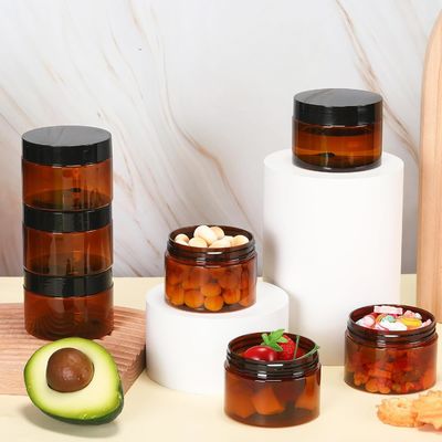 Free Sample Plastic Jars for Gel Recycled Pet Beauty Jar Pet Water Jars with Lids in Stock