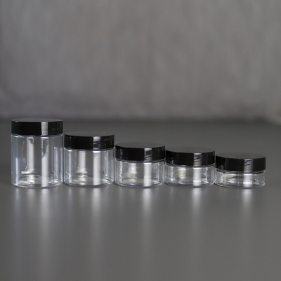 Customized Printing Plastic Cosmetic Jar 10ml 15ml 30ml 60ml 80ml 100ml 120ml 150ml Transparent For Cosmetic Packaging