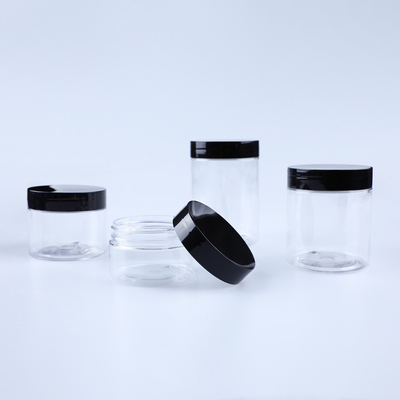 On Sale Plastic Jar with Lid for Body Butter Transparent Plastic Jars with Lids Plastic Jar with Aluminum Lid The New