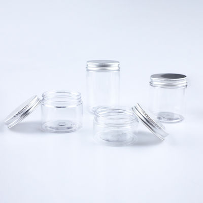 Multi Functional Plastic Cosmetic Jars Plastic Jars for Food Packaging Wide Mouth Screw Lid Plastic Jar with Own Brand
