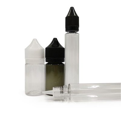 Transparent E Liquid Bottle 18mm Neck Size for Easy E Liquid Storage