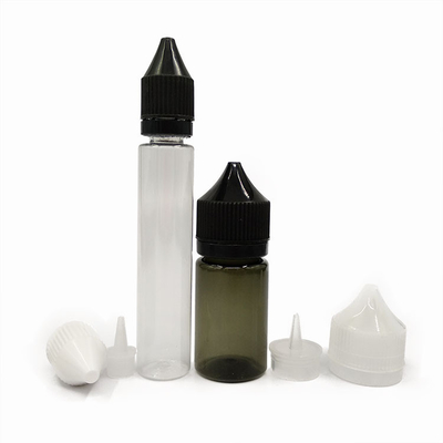 Transparent E Liquid Bottle 18mm Neck Size for Easy E Liquid Storage