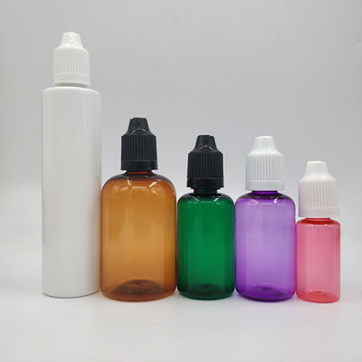 18mm Neck Size Childproof E Liquid Bottle With Round Shape And Screen Printing Surface Handling