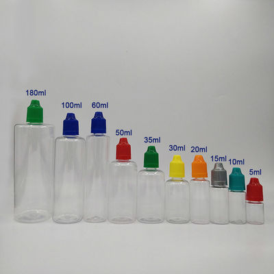 18mm Neck Size Childproof E Liquid Bottle With Round Shape And Screen Printing Surface Handling