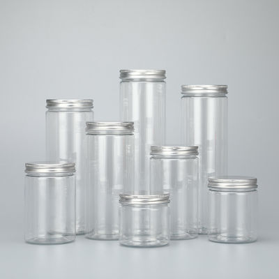 Customization Logo Plastic Jar Containers and Aluminum Lid for Durable Containers