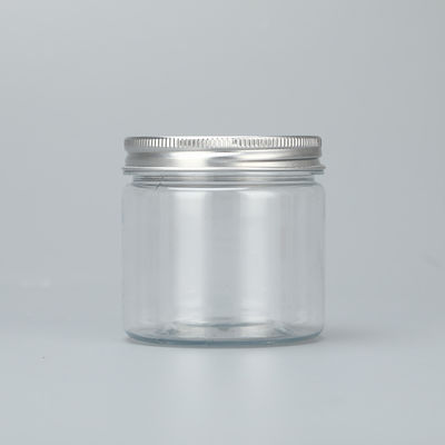 Customization Logo Plastic Jar Containers and Aluminum Lid for Durable Containers
