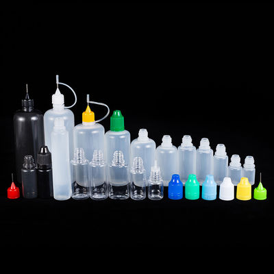 Transparent Black Small Bottles for Liquids 10ml 15ml 30ml 60ml 80ml 100ml Capacity