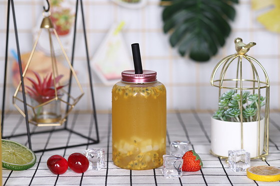 Modern Milk Tea Bottles 0.5kg Capacity Screw-on Lid for Personalized Packaging