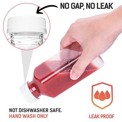 Bpa Free square Bottle Juice Screw Cap Bottle with Flavour Juice and Leak Proof Plastic Fruit Juice Bottle Eco Friendly