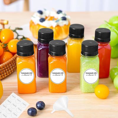 Bpa Free square Bottle Juice Screw Cap Bottle with Flavour Juice and Leak Proof Plastic Fruit Juice Bottle Eco Friendly