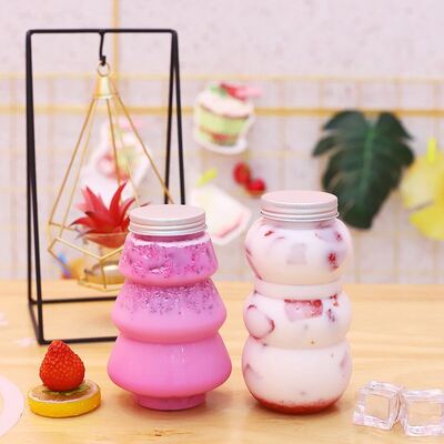 05kg Screw-on Lid Bubble Tea Jugs Durable Clear Plastic Containers Perfect for Storing Mixing and Serving Bubble Tea Drinks