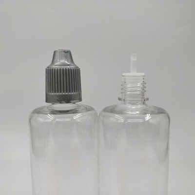 Transparent E liquid bottle offering customized logo customization suitable for e juice packaging and leak proof sealing