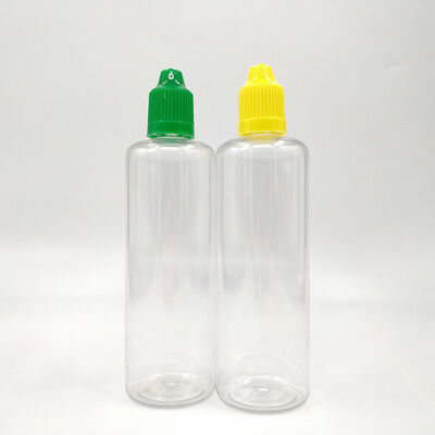 Transparent E liquid bottle offering customized logo customization suitable for e juice packaging and leak proof sealing