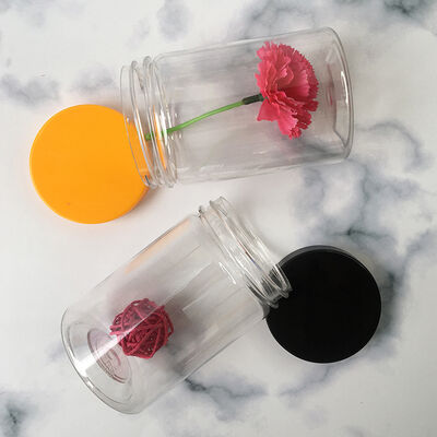 Transparent Plastic Jar Containers Equipped with Pressure Sensitive Sealing and 100 Diameter Providing Storage Options