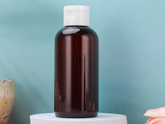 100% NEW RAW PE Amber PET Bottles With Flip Top Cap For Toner
